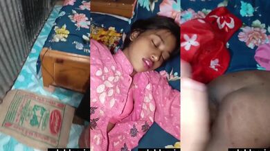 Bangladeshi horny brother shows sleeping sisters boobs